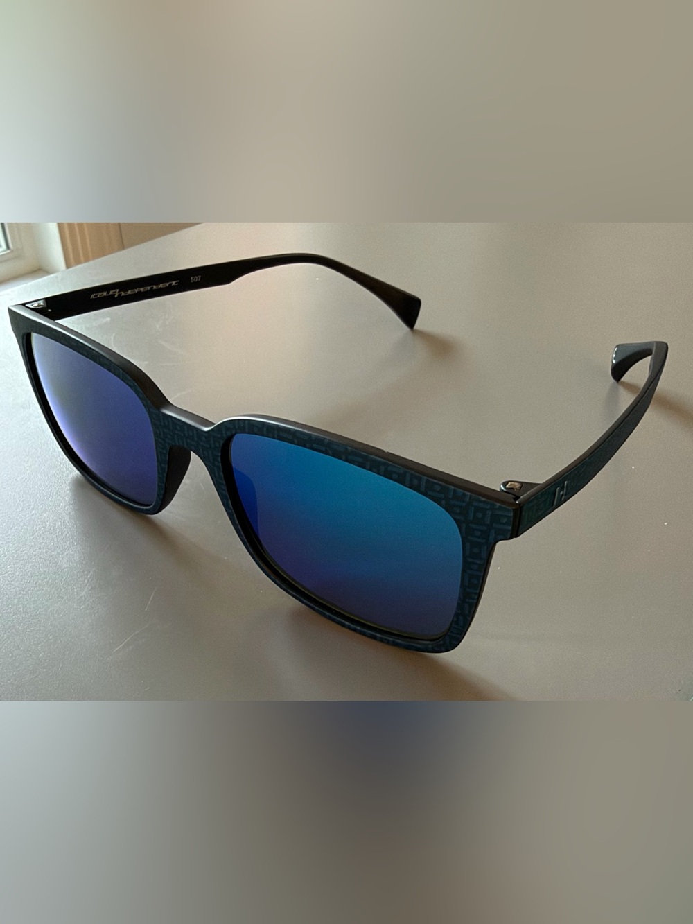 Men's Italia Independant Eyeye Blue Mirrored Swim Sunglasses